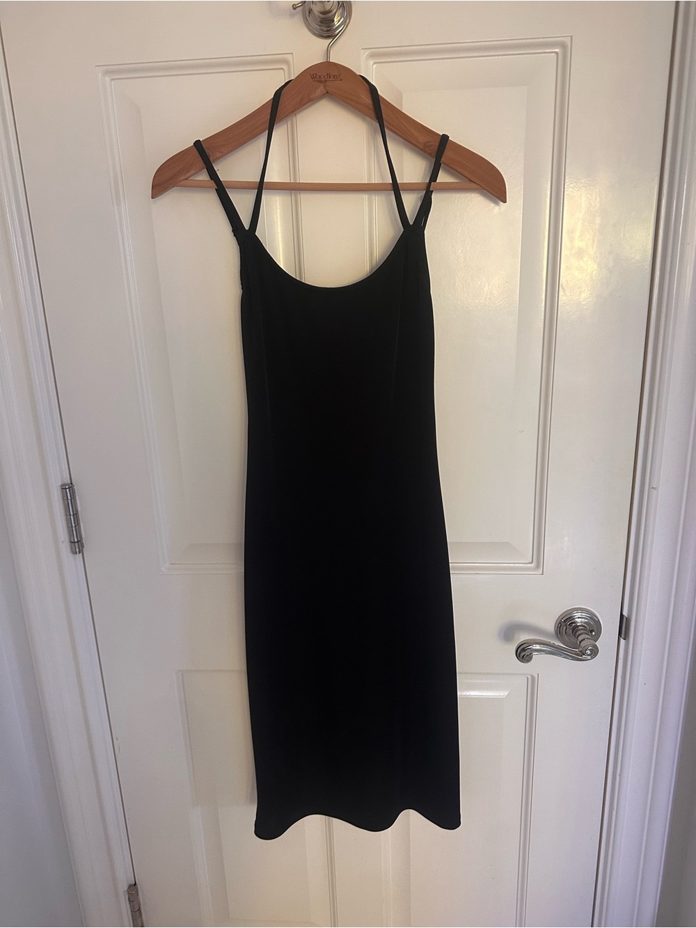 Black Midi Slip Dress
